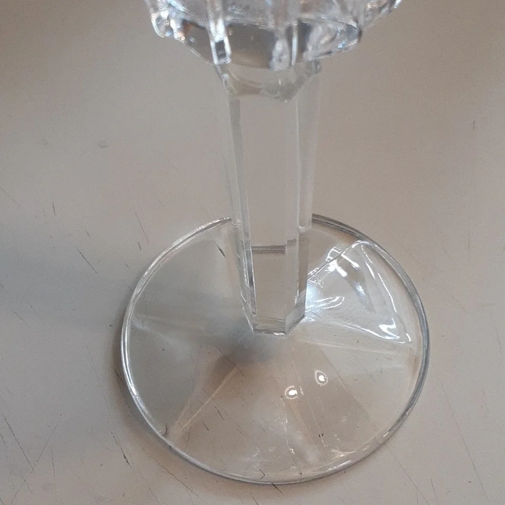 Vintage crystal wine ice bucket with 3 wine glasses, excellent condition